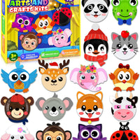 16 Pack Arts and Crafts for Kids Toddler DIY Animal Paper Plate Art Gifts