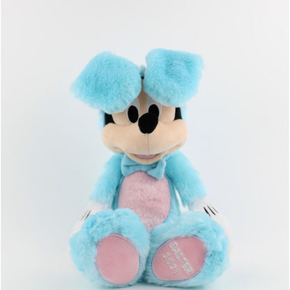 Disney Mickey Mouse Easter Bunny Plush 2021 - Blue Pink Bow, Stuffed Animal