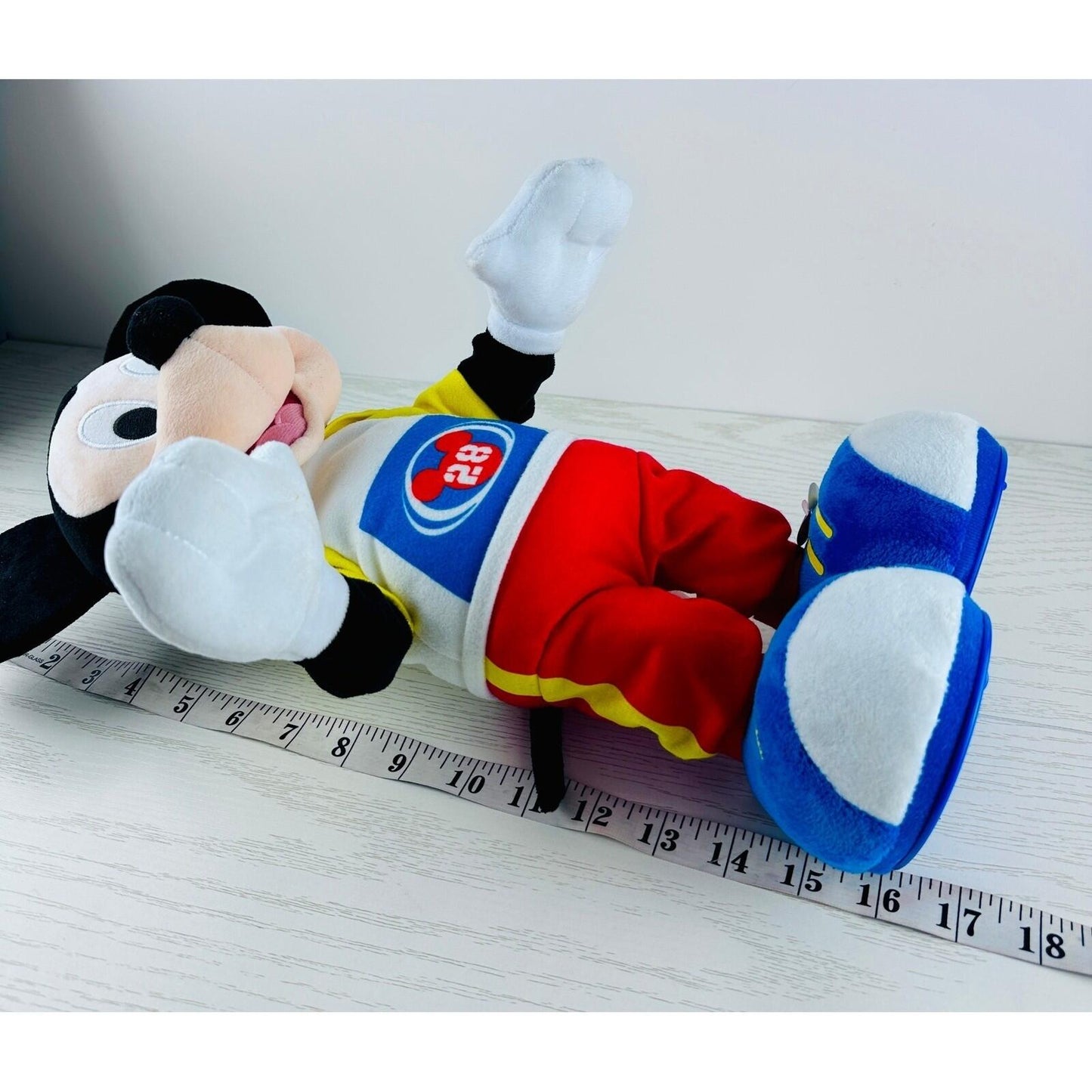 Disney Mickey Mouse Plush Toy Interactive Talking Figure Red Blue Yellow