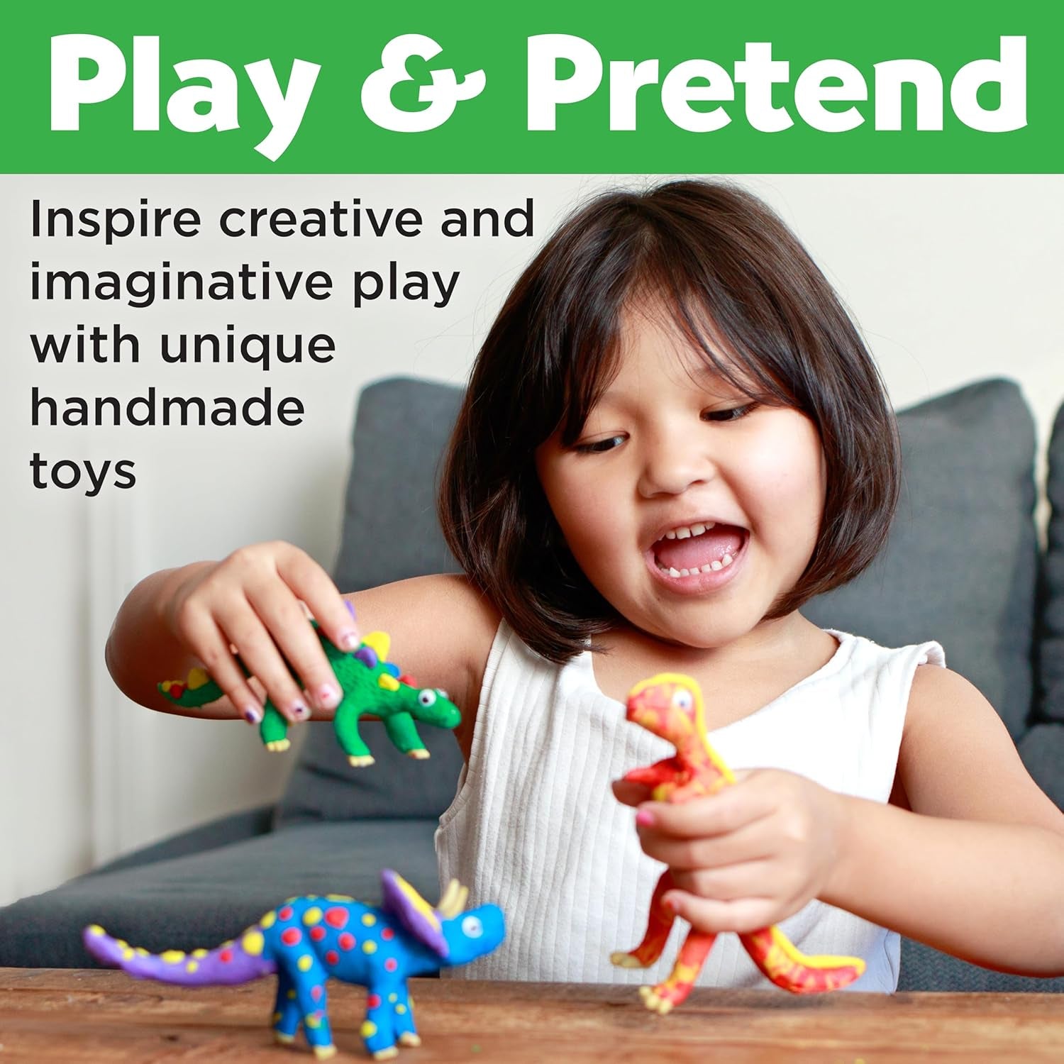 Creativity for Kids Create with Clay Dinosaur Craft Kit (Ages 5+)