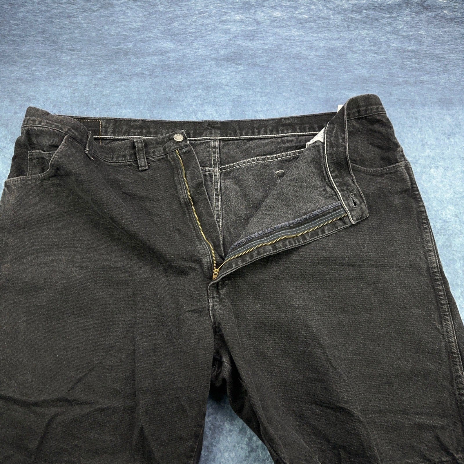 Wrangler Authentics Mens Black Denim Shorts 48 100% Cotton Made in USA 60601CB by Wrangler