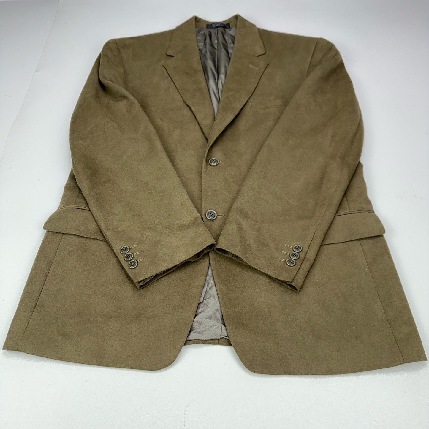 Andrew Fezza Fusion Mens 43R Blazer Olive Brown Faux Suede Sport Coat 2-Button by Andrew Fezza Fusion