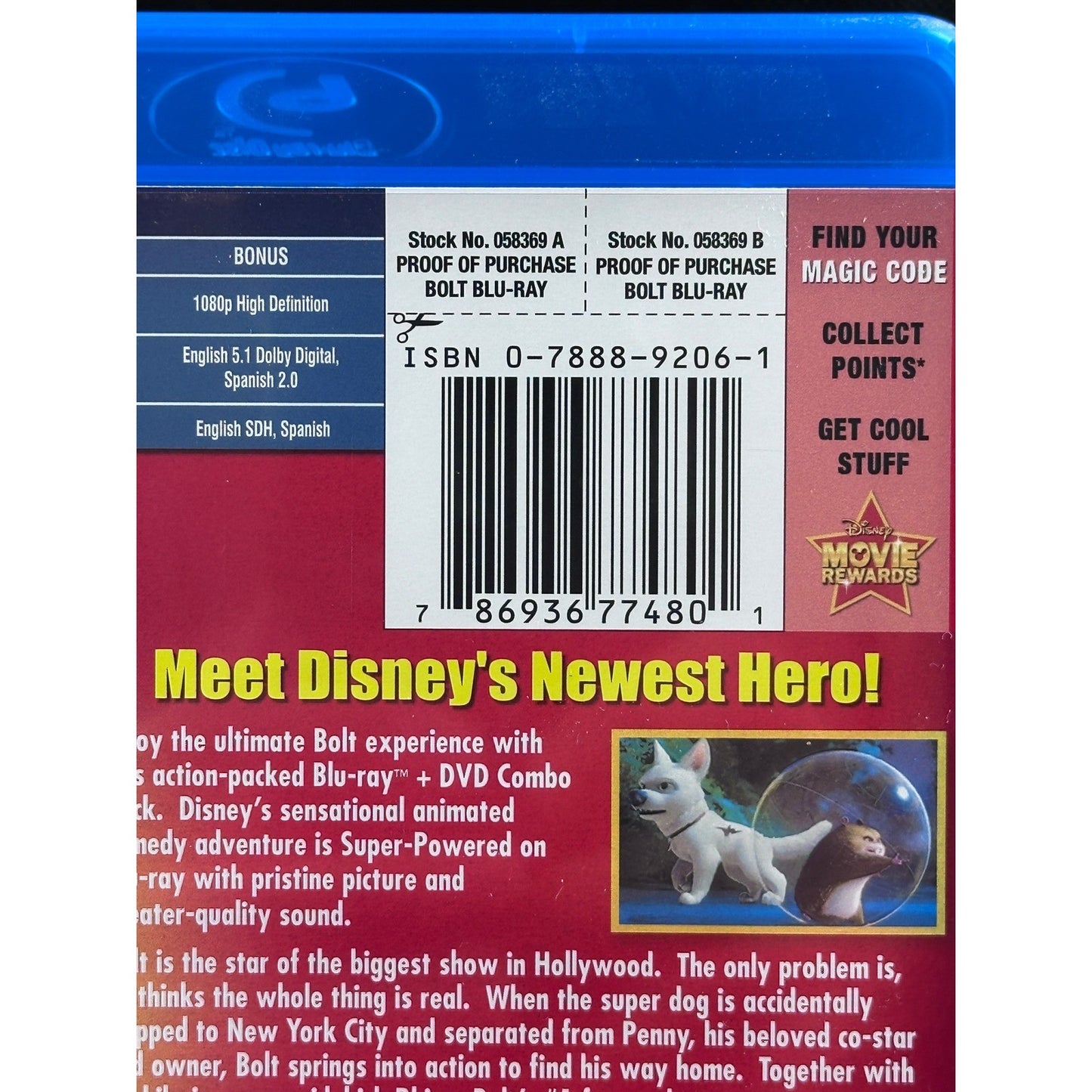 Bolt Blu-ray + DVD + Digital Copy - Walt Disney Pictures Family Adventure by Buysaavy