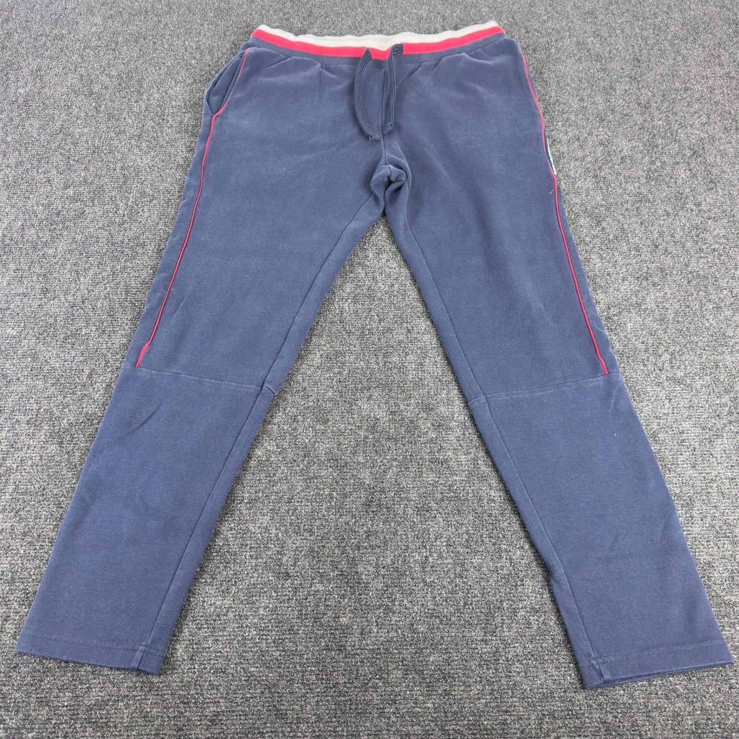 Jack & Jones Mens Navy Blue Jogger Sweatpants Red White Trim Size L 12190279 by JACK & JONES