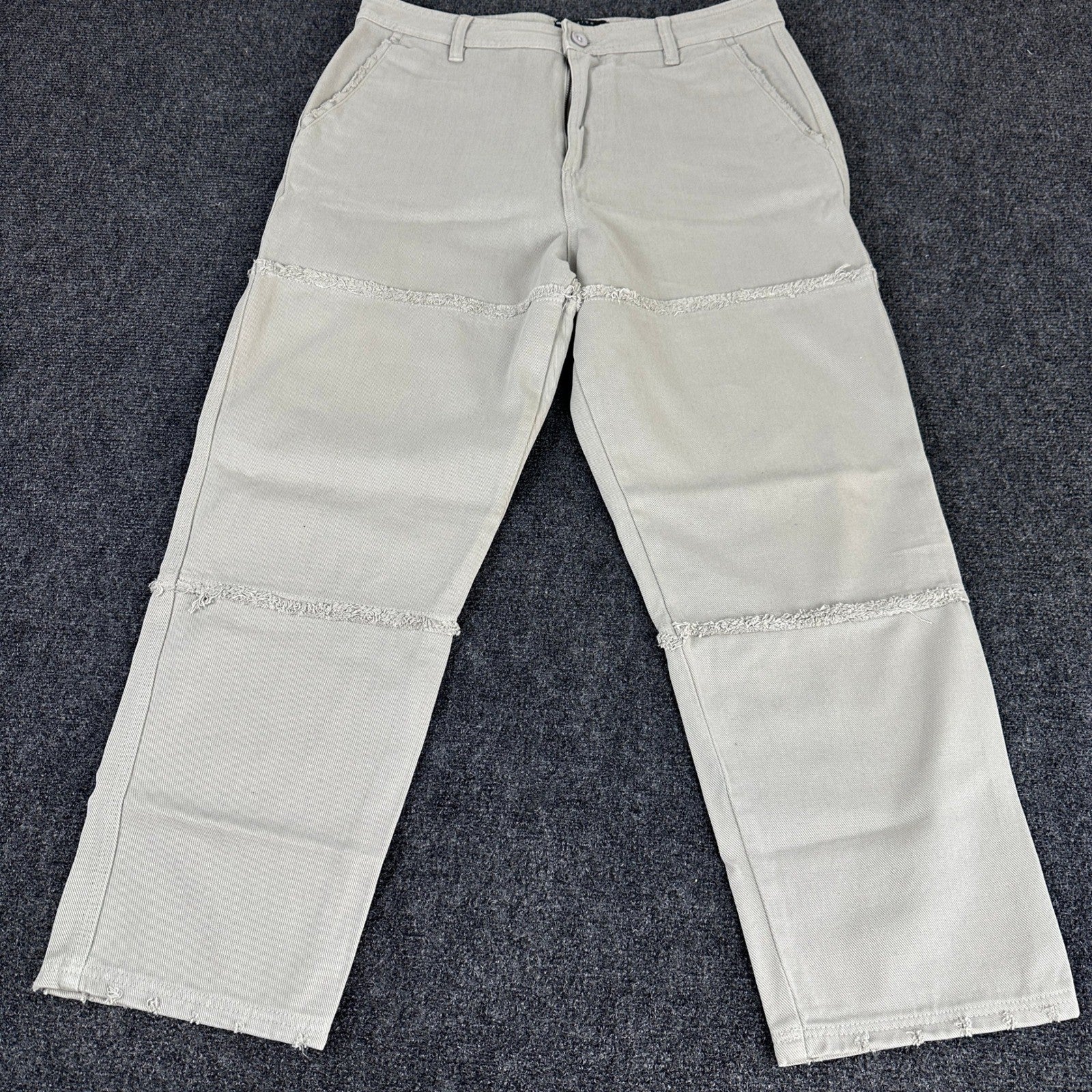 ASOS DESIGN Mens Stone Beige Cotton Twill Straight Leg Chino Pants 34X37 by ASOS DESIGN
