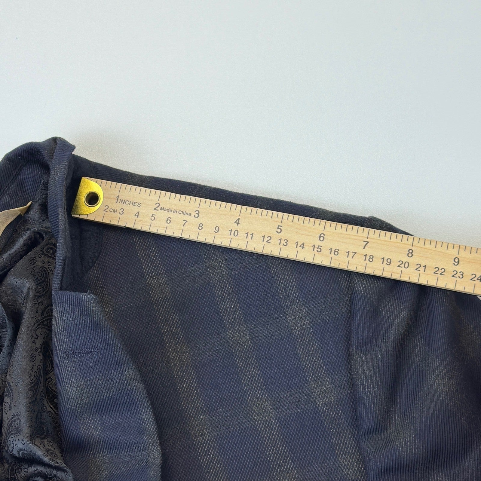 Haggar 1926 Originals Mens 44R Navy Blue Brown Plaid Blazer Sport Coat 1006615 by Haggar