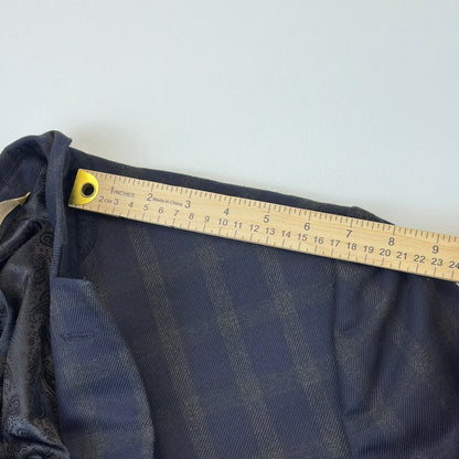 Haggar 1926 Originals Mens 44R Navy Blue Brown Plaid Blazer Sport Coat 1006615 by Haggar