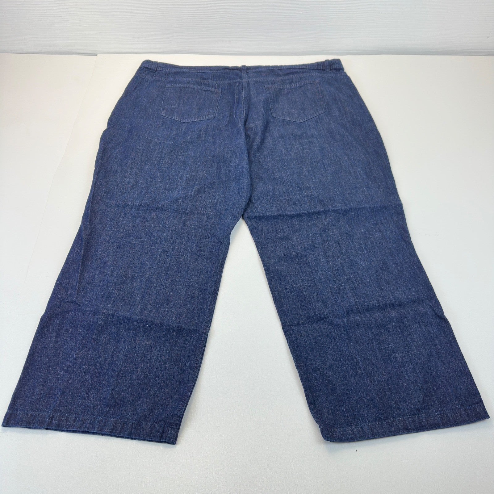 Classic Dark Wash Wide Leg Denim Jeans Plus Size 26W High Rise Blue 31-4765-9 by Unbranded