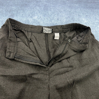 Sag Harbor Woman 20W Pleated Dress Pants Charcoal Textured Elastic Waist by Sag Harbor Woman
