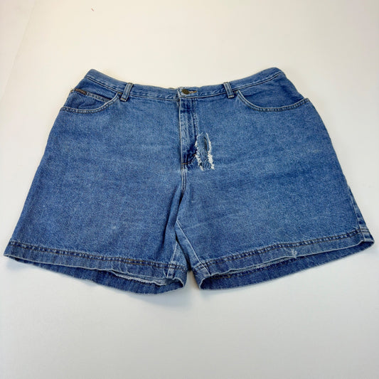 Riders by Lee Vintage Denim Shorts Medium Wash High Rise 18W M Distressed by Riders by Lee