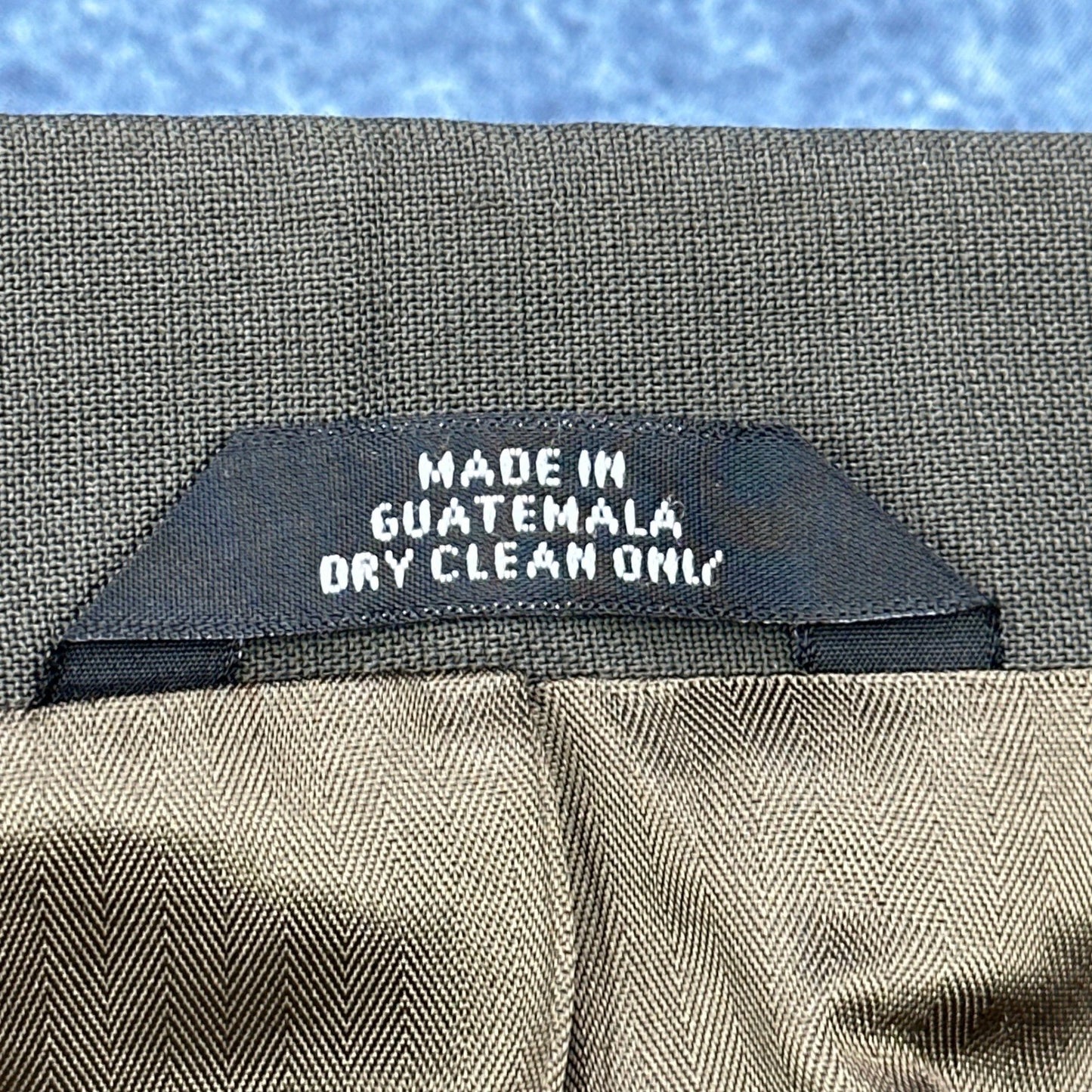 Haggar Black Label Mens 44R Suit 3-Button Blazer Pleated Pants Olive Brown Wool by Haggar