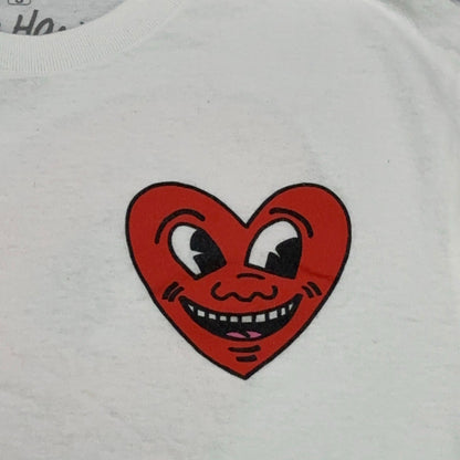Keith Haring Graphic Tee - Smiling Heart White by Keith Haring