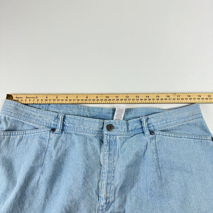 Liz Claiborne Lizwear Light Wash Denim Bermuda Shorts 18W Light Blue Cotton by Liz Claiborne