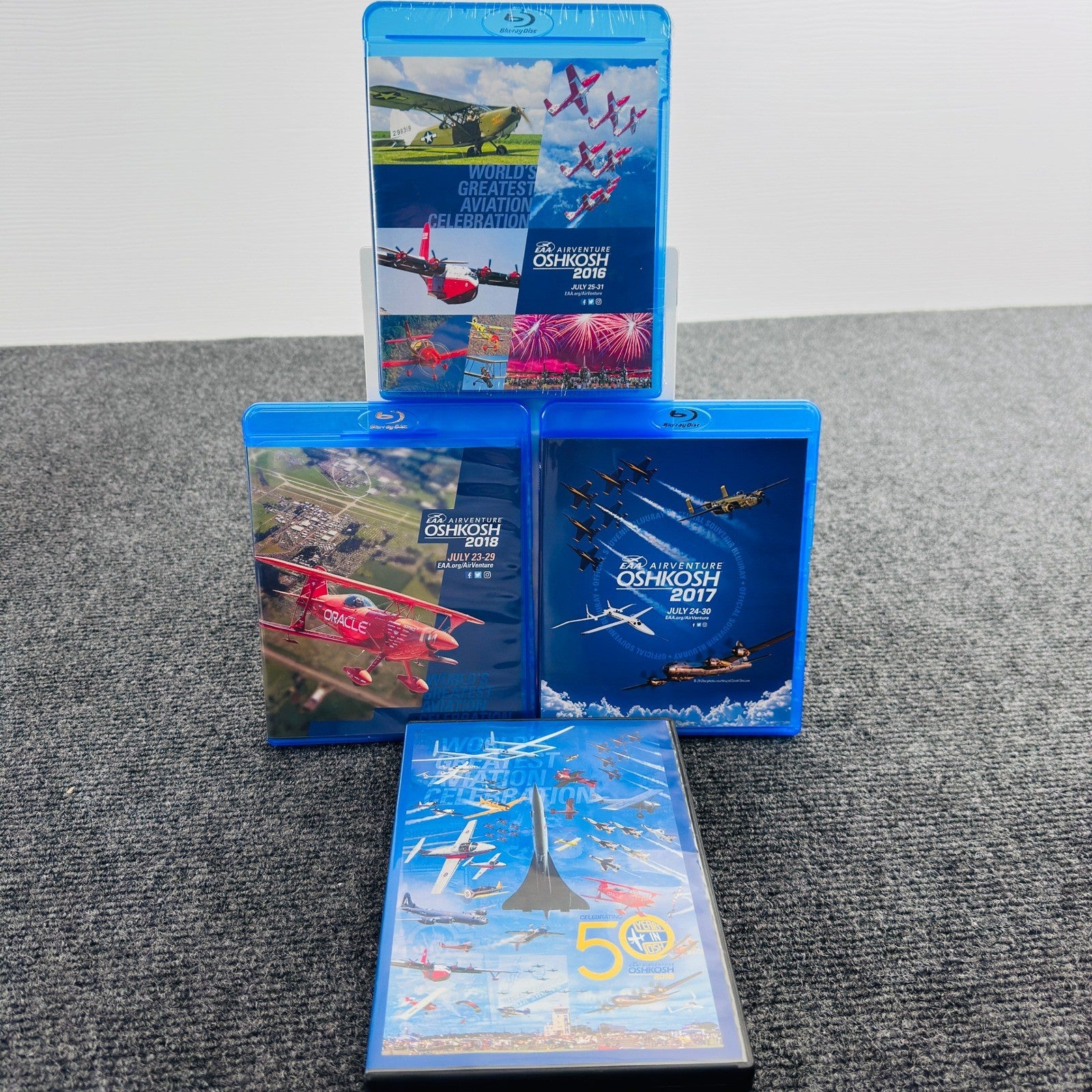 EAA AirVenture Oshkosh Blu-ray DVD Lot 2016 2017 2018 2019 Aviation Celebration by Buysaavy