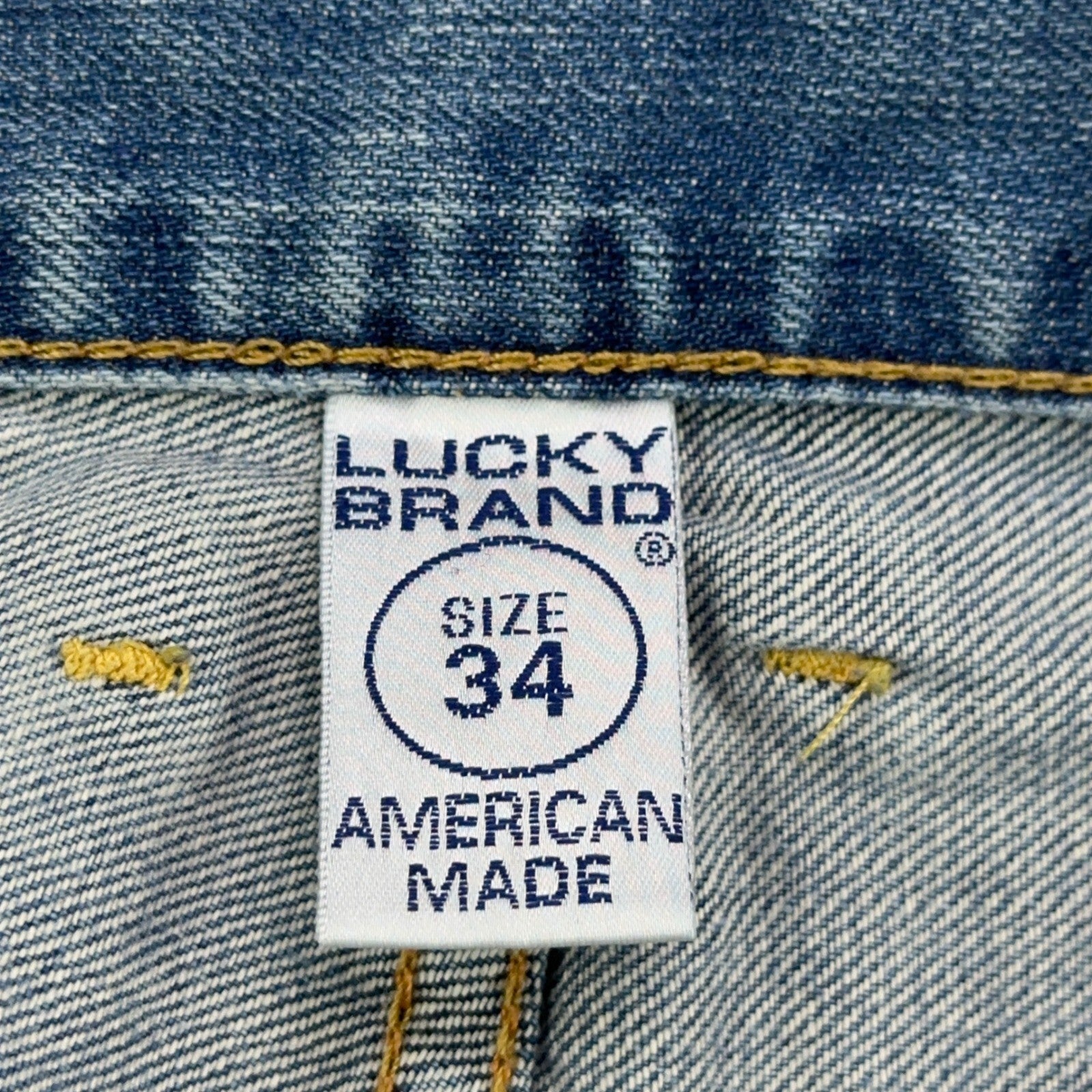 Lucky Brand Dungarees Mens 34 Lowrise Bootleg Jeans Light Wash Made in USA by Lucky Brand