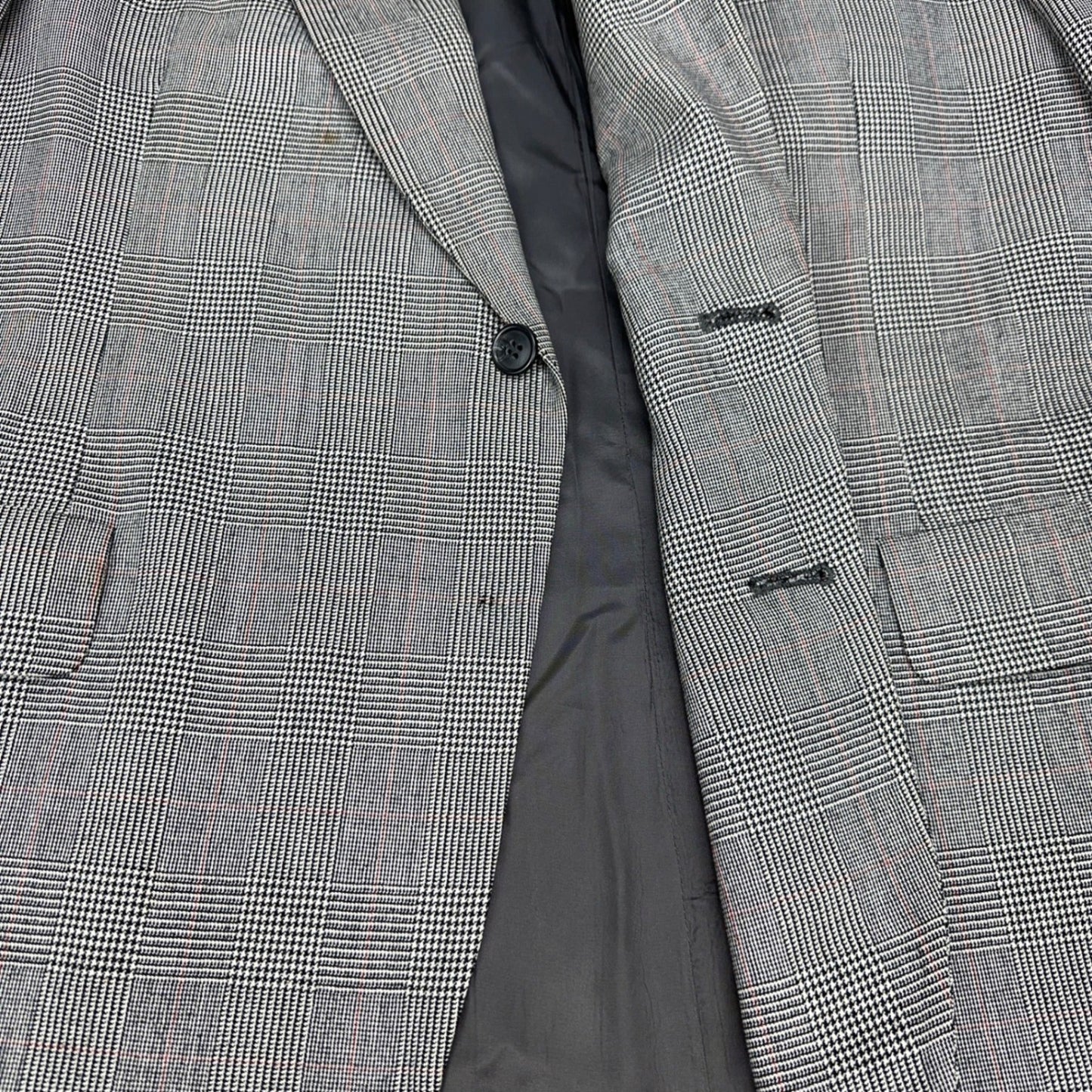 Sterling & Hunt Premier Edition Mens Grey Glen Plaid Worsted Wool Suit by Sterling & Hunt