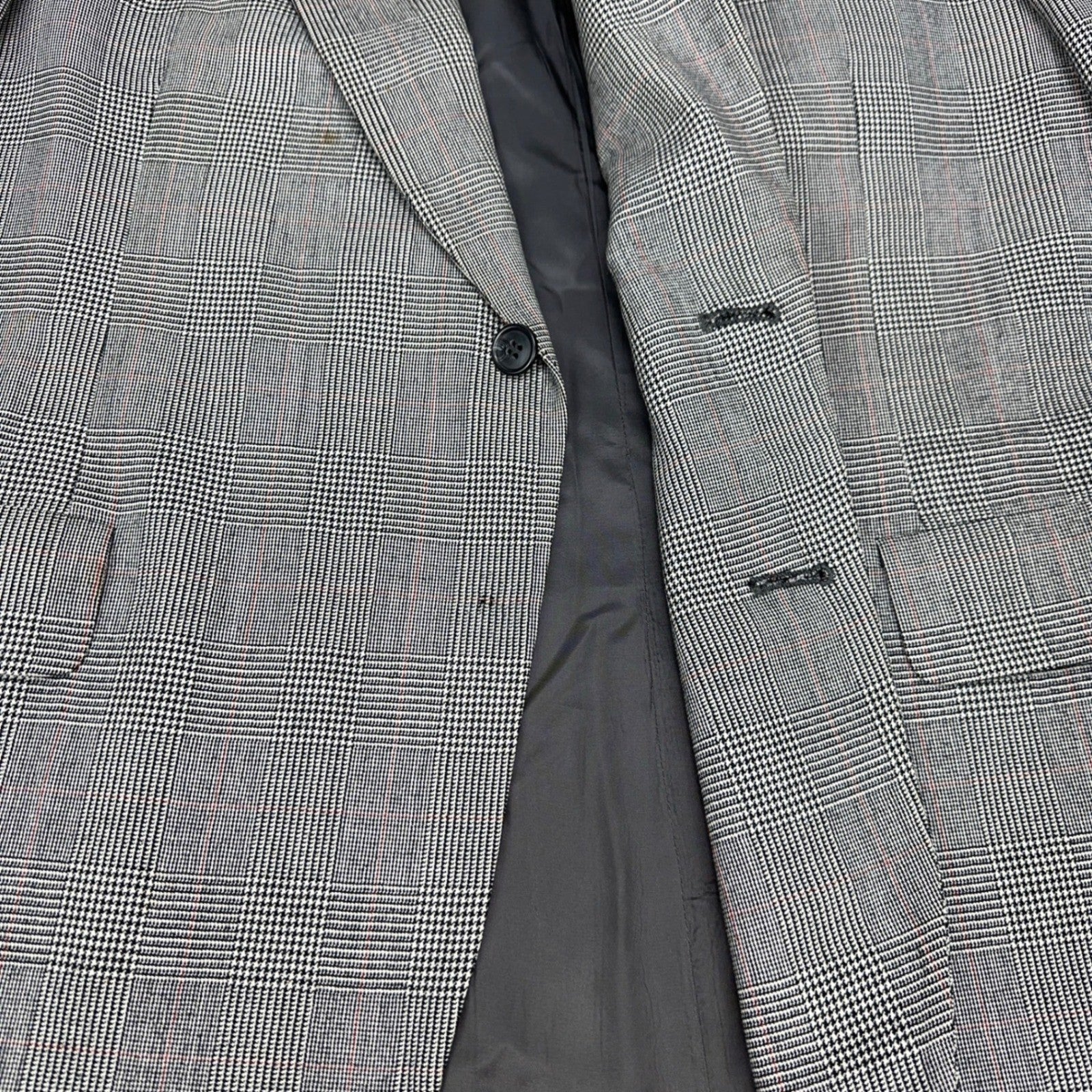 Sterling & Hunt Premier Edition Mens Grey Glen Plaid Worsted Wool Suit by Sterling & Hunt