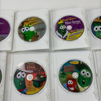 VeggieTales DVD Lot of 8 Minnesota Cuke Esther Moe Big River Rescue King George by Buysaavy