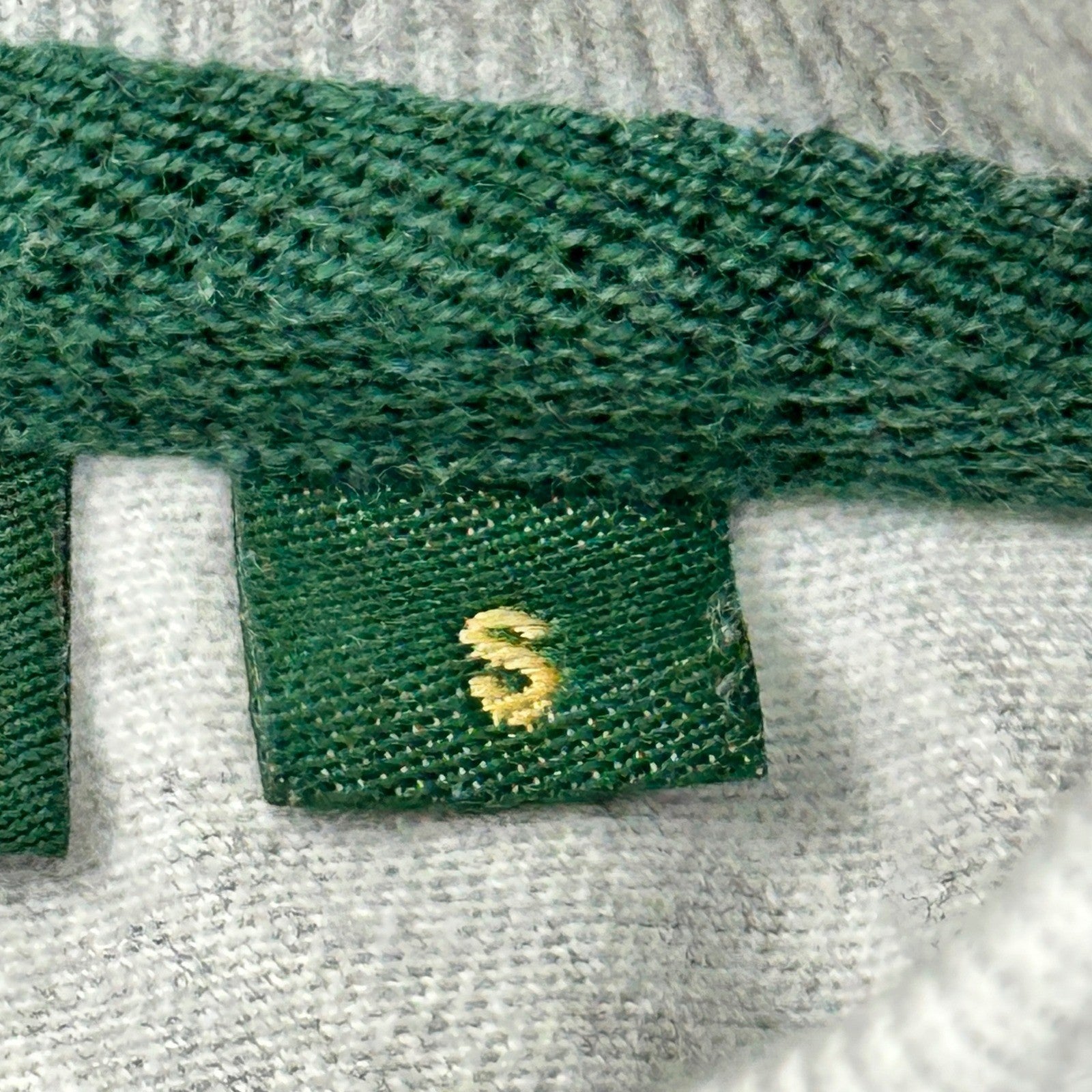 Superdry Mens Graphic T-Shirt Grey Green Stripe Logo Crew Neck Small by Superdry