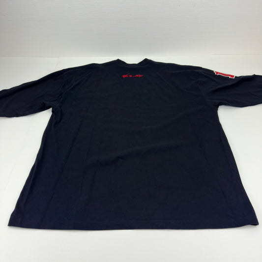 Luxe-T Luxury Sport Mens 3X Black Long Sleeve Embroidered Sun Graphic Tee Shirt by Luxe-T