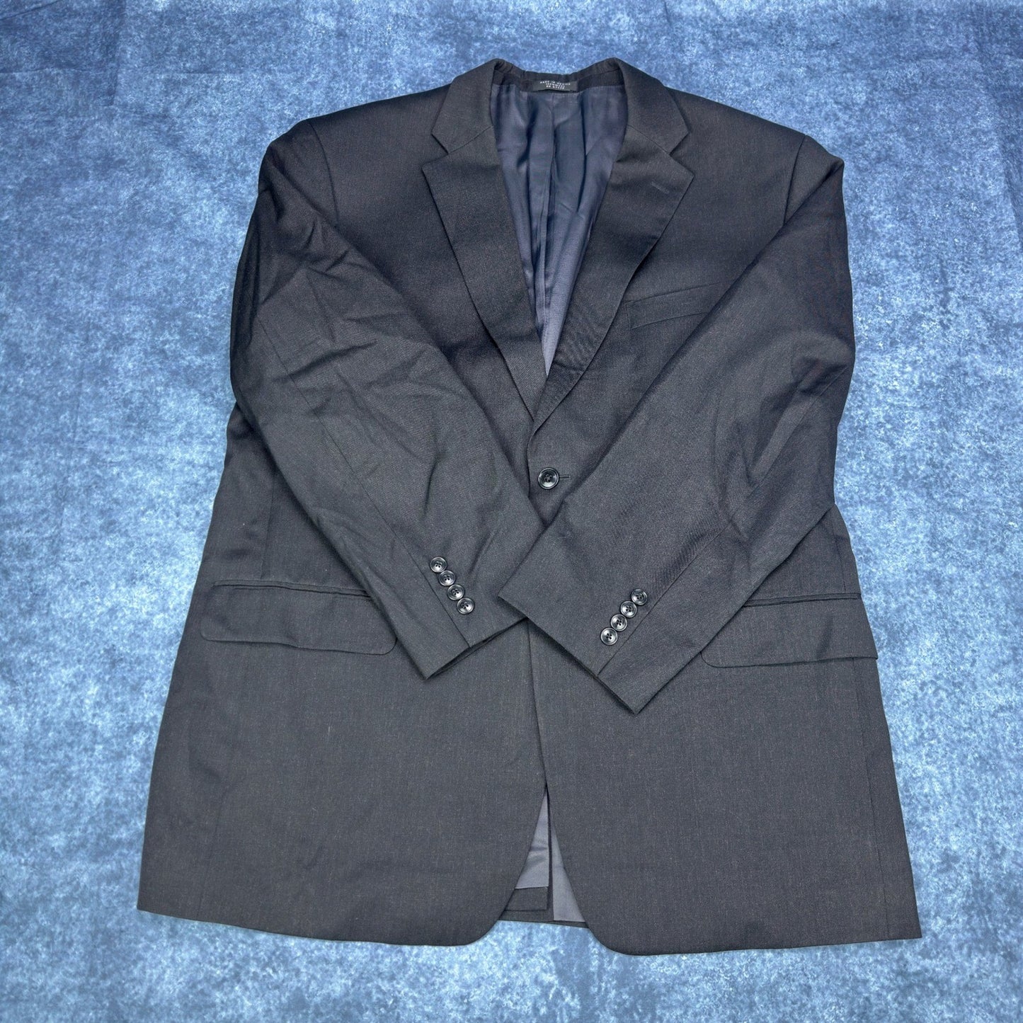 Jones New York Classic Mens 2-Piece Suit Charcoal Black 100% Wool 38W 46R by Jones New York Classic