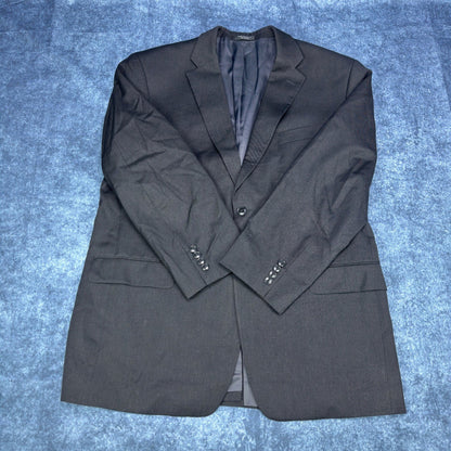 Jones New York Classic Mens 2-Piece Suit Charcoal Black 100% Wool 38W 46R by Jones New York Classic