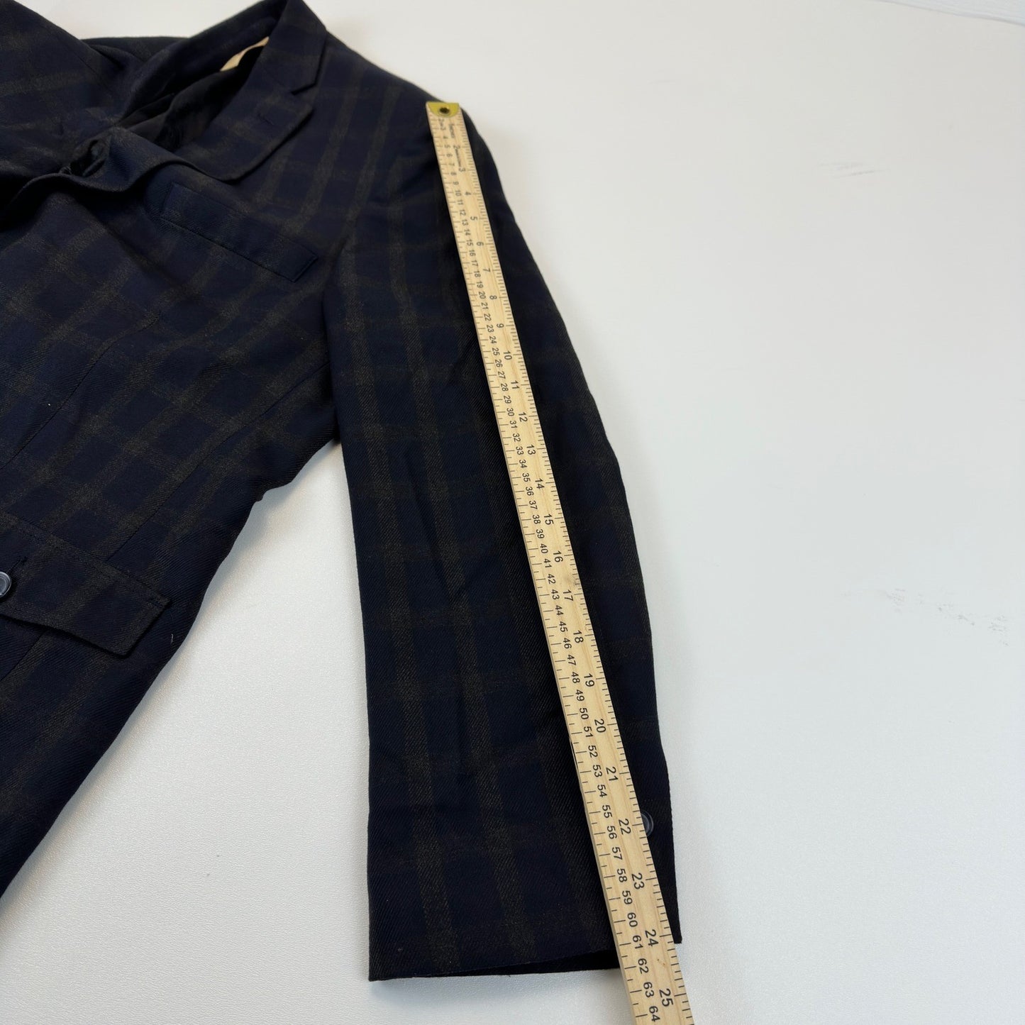 Haggar 1926 Originals Mens 44R Navy Blue Brown Plaid Blazer Sport Coat 1006615 by Haggar