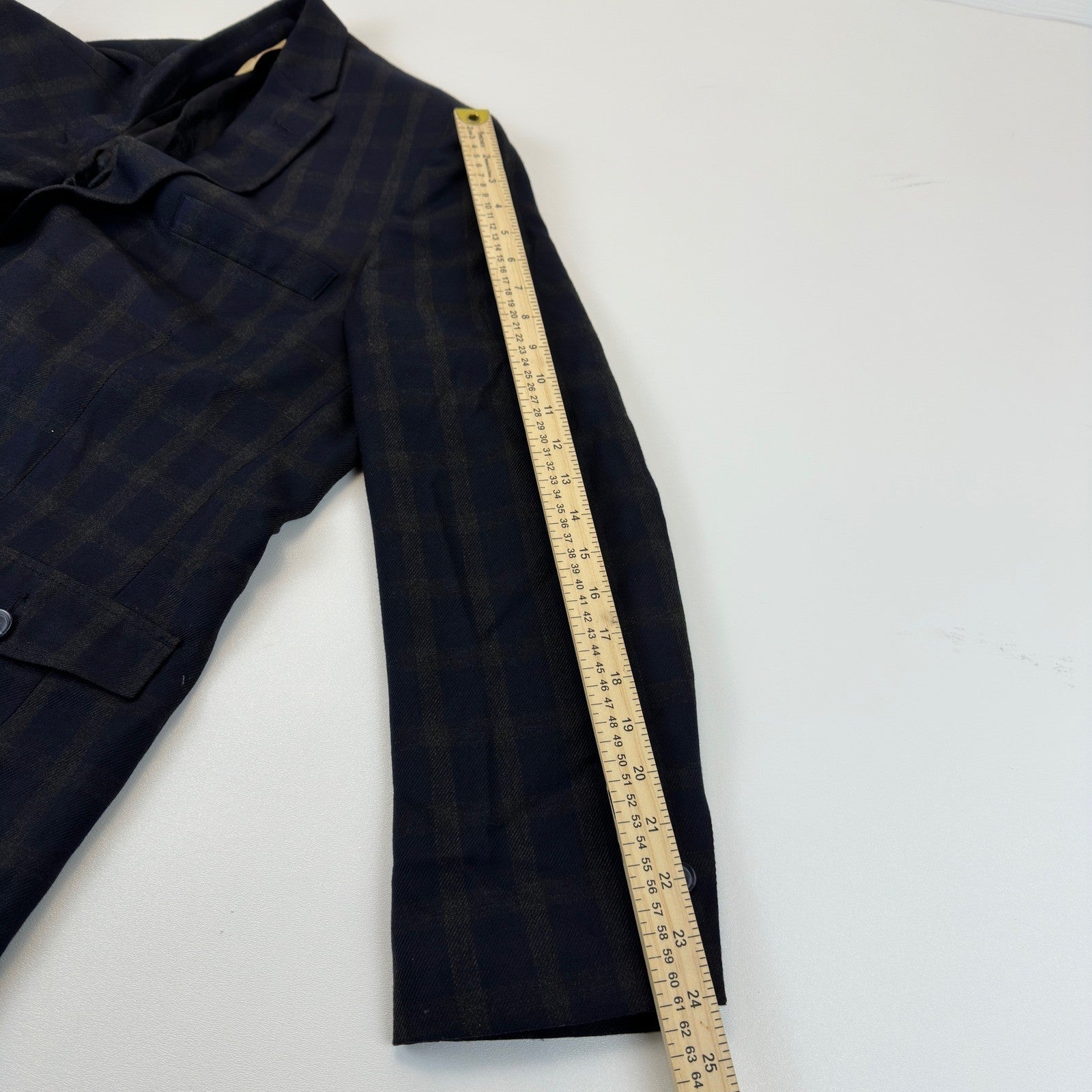 Haggar 1926 Originals Mens 44R Navy Blue Brown Plaid Blazer Sport Coat 1006615 by Haggar