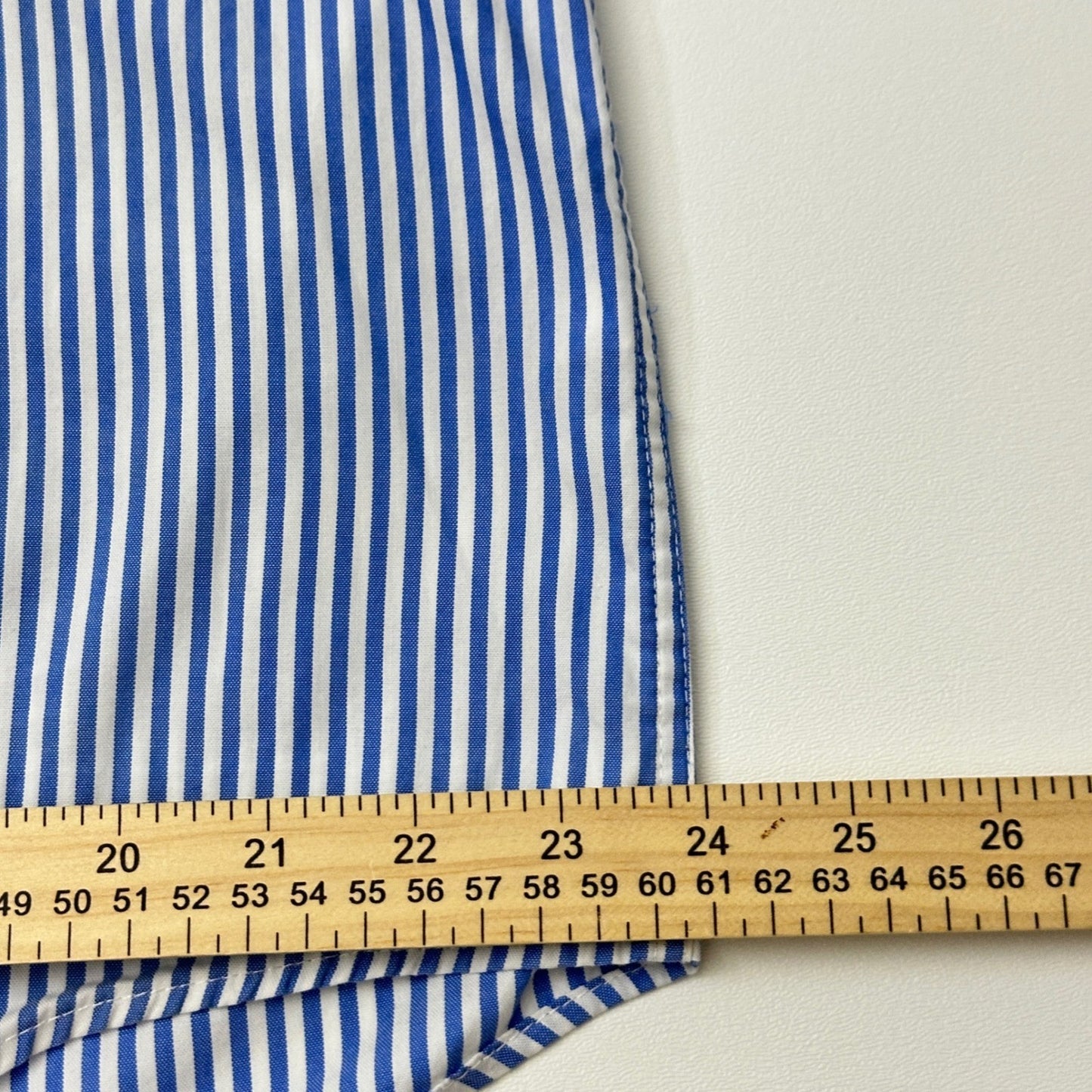 IZOD Luxury Sport Mens Blue White Striped 80s 2-Ply Pinpoint Cotton Shirt L by IZOD