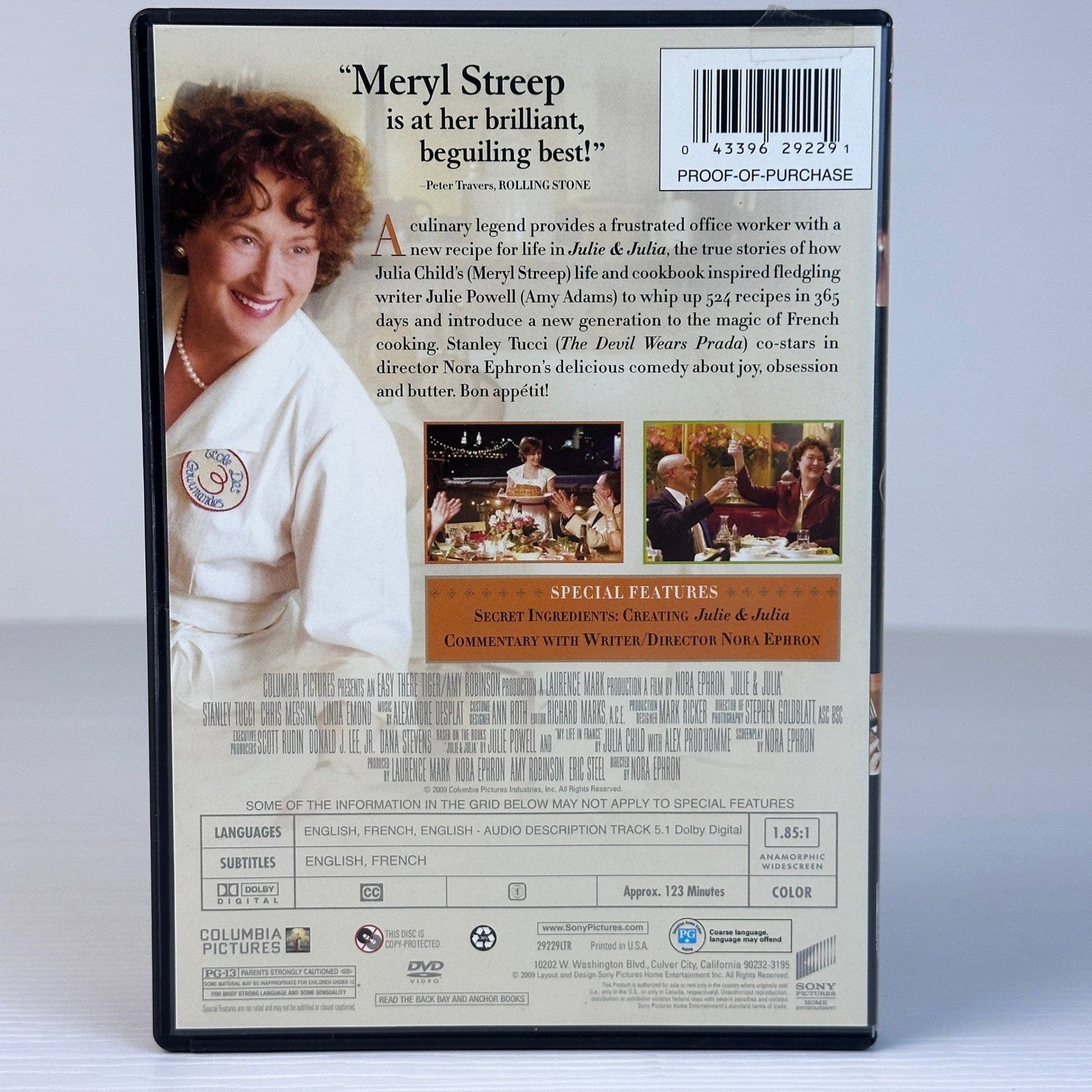 Julie & Julia DVD Meryl Streep Amy Adams Nora Ephron 2009 Comedy Drama Movie by Buysaavy