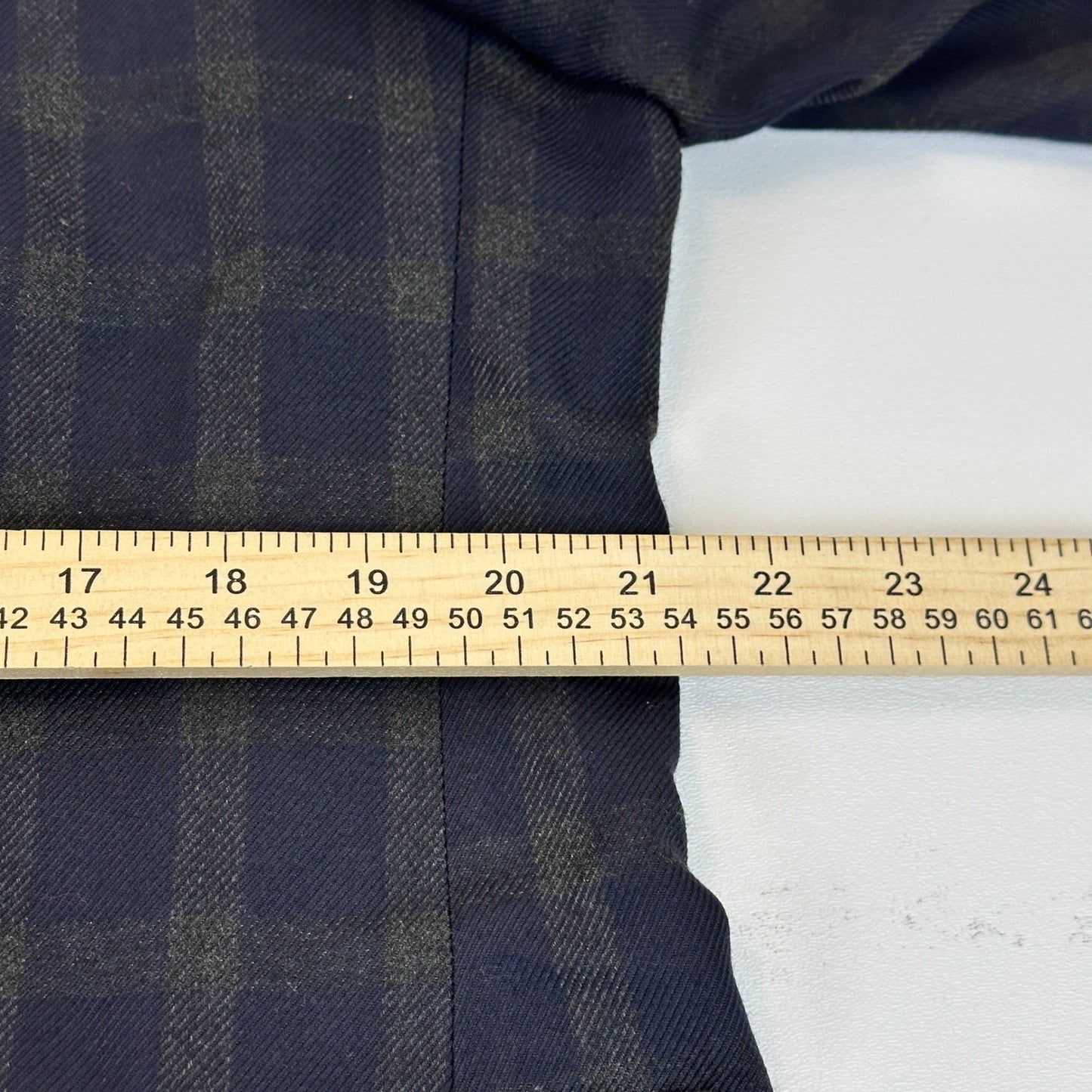 Haggar 1926 Originals Mens 44R Navy Blue Brown Plaid Blazer Sport Coat 1006615 by Haggar