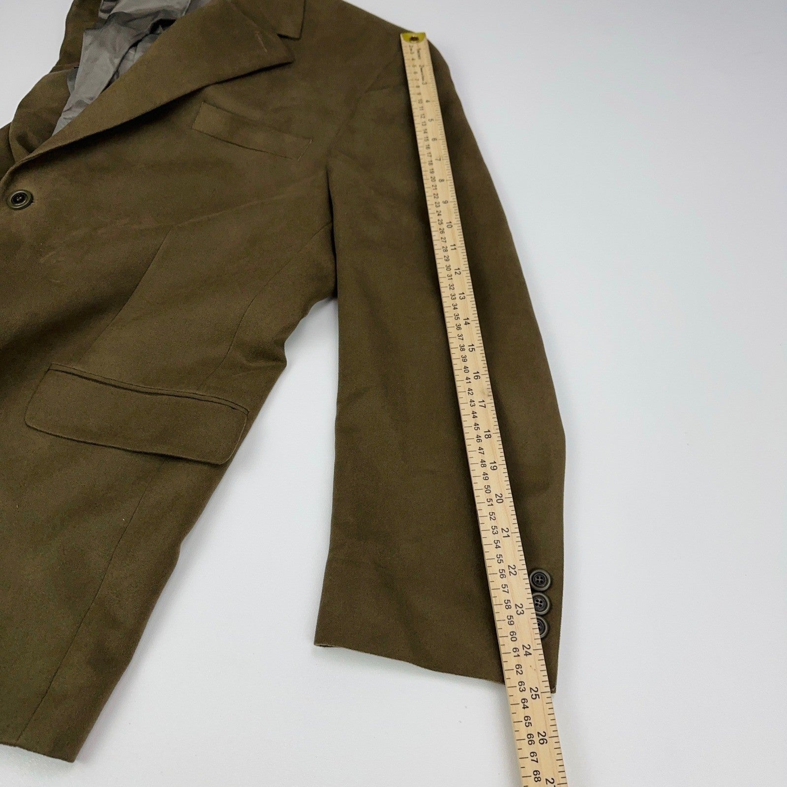 Andrew Fezza Fusion Mens 43R Blazer Olive Brown Faux Suede Sport Coat 2-Button by Andrew Fezza Fusion