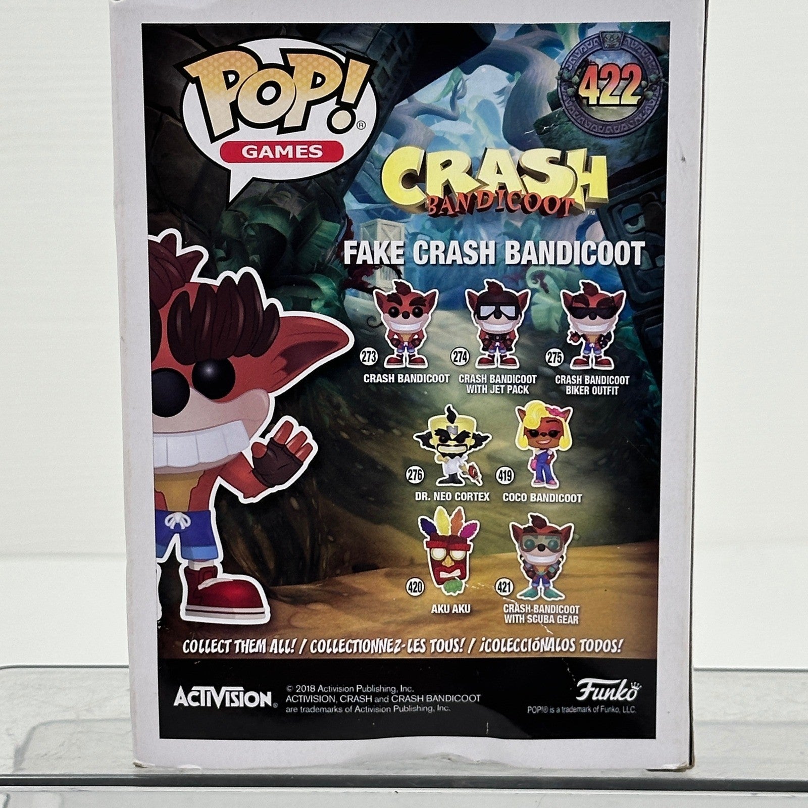 Funko Pop Games Fake Crash Bandicoot 422 GameStop Exclusive Vinyl Figure by Funko