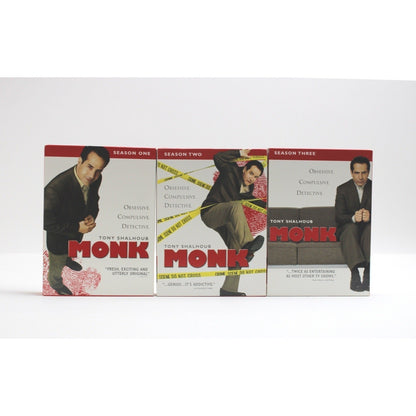 Monk Seasons 1 2 3 DVD Bundle Tony Shalhoub Mystery Comedy TV Series Box Set by Buysaavy