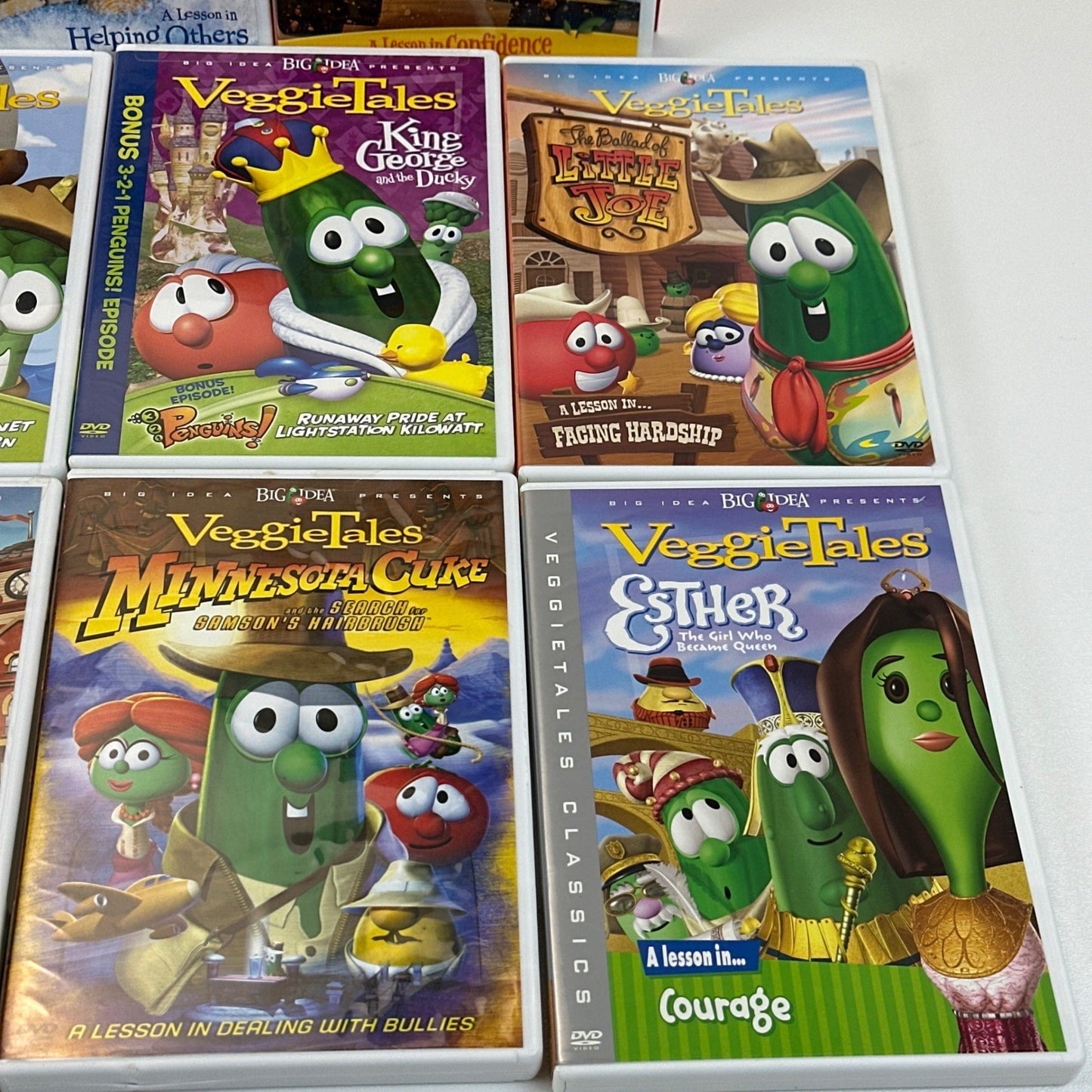 VeggieTales DVD Lot of 8 Minnesota Cuke Esther Moe Big River Rescue King George by Buysaavy