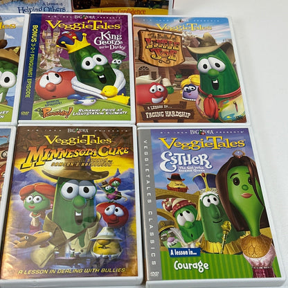 VeggieTales DVD Lot of 8 Minnesota Cuke Esther Moe Big River Rescue King George by Buysaavy