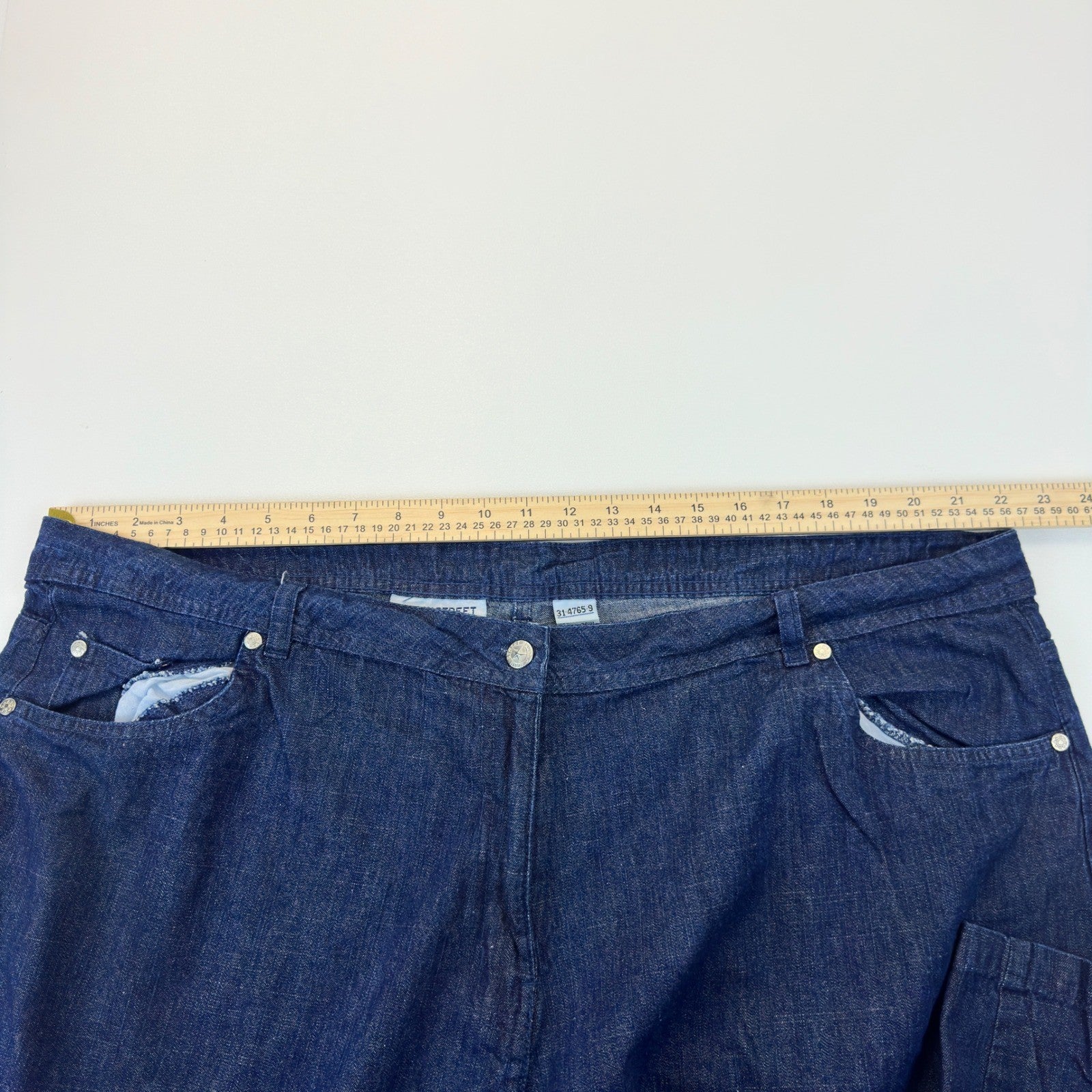 Classic Dark Wash Wide Leg Denim Jeans Plus Size 26W High Rise Blue 31-4765-9 by Unbranded