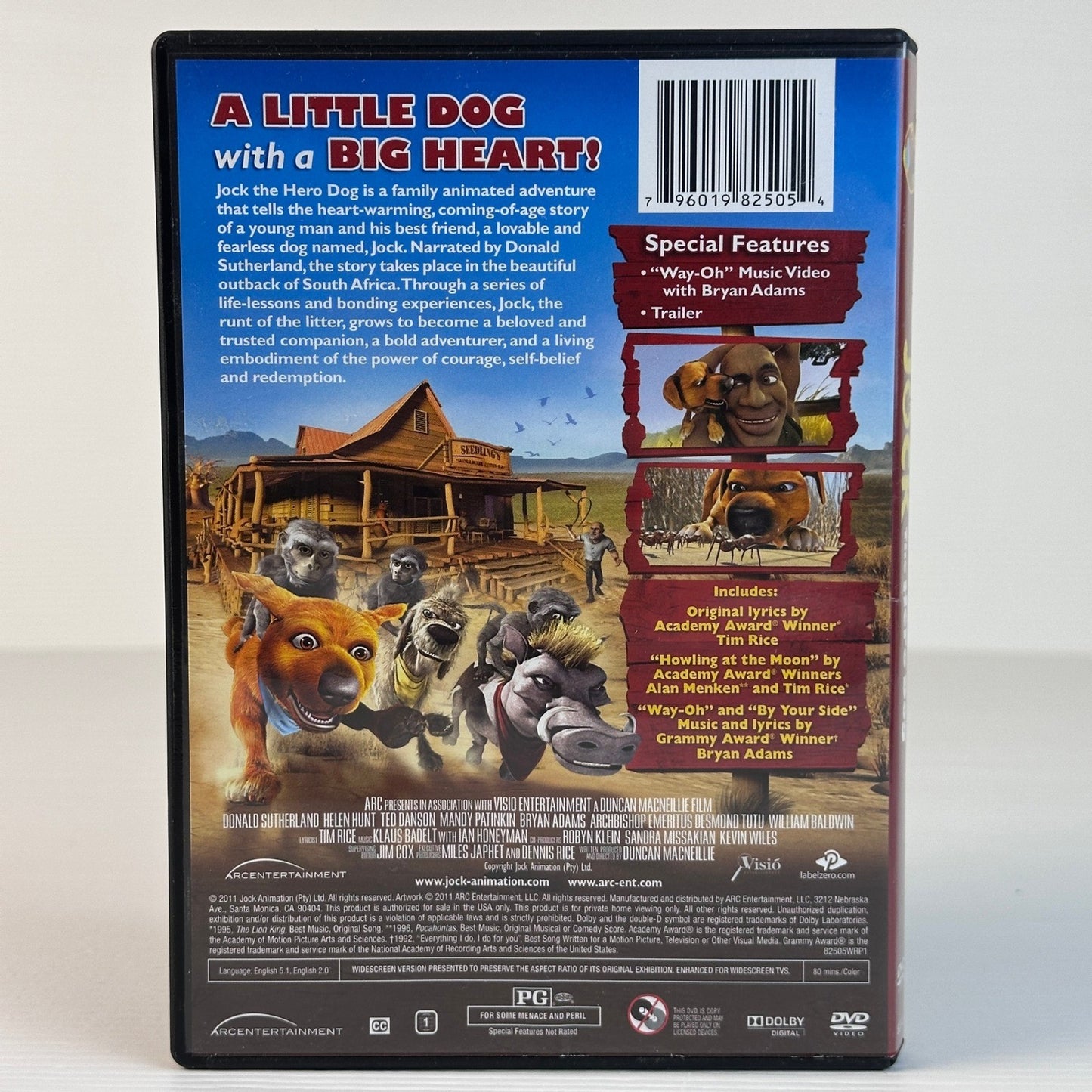 Jock The Hero Dog DVD 2011 Animated Family Movie Donald Sutherland Helen Hunt PG by Buysaavy