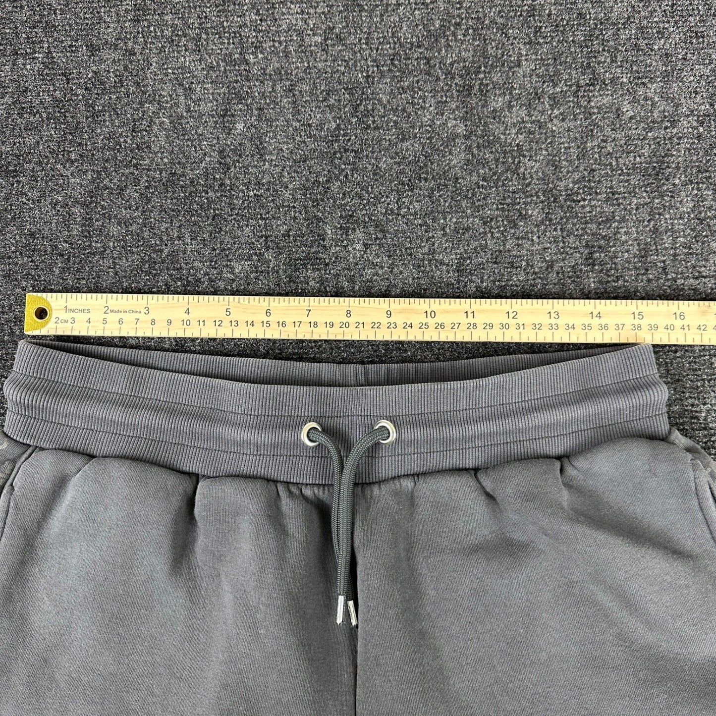 River Island Mens Logo Tape Joggers Charcoal Grey Fleece Sweatpants Large L by River Island