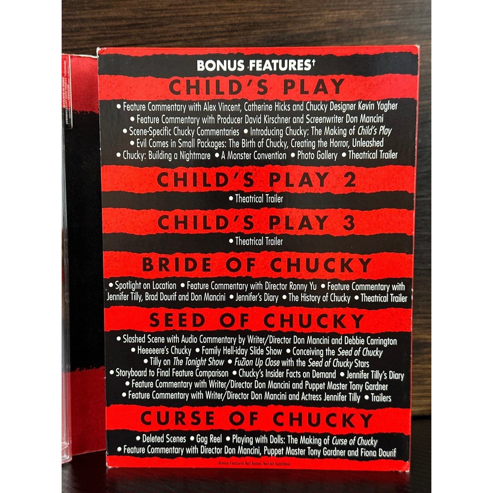 Chucky The Complete Collection 6 Movie DVD Set Childs Play Bride Seed Curse by Buysaavy