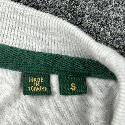 Superdry Mens Graphic T-Shirt Grey Green Stripe Logo Crew Neck Small by Superdry