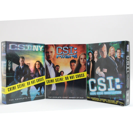 CSI DVD Bundle CSI NY Season 1 CSI Miami Season 1 CSI Las Vegas Season 2 Box Set by Buysaavy