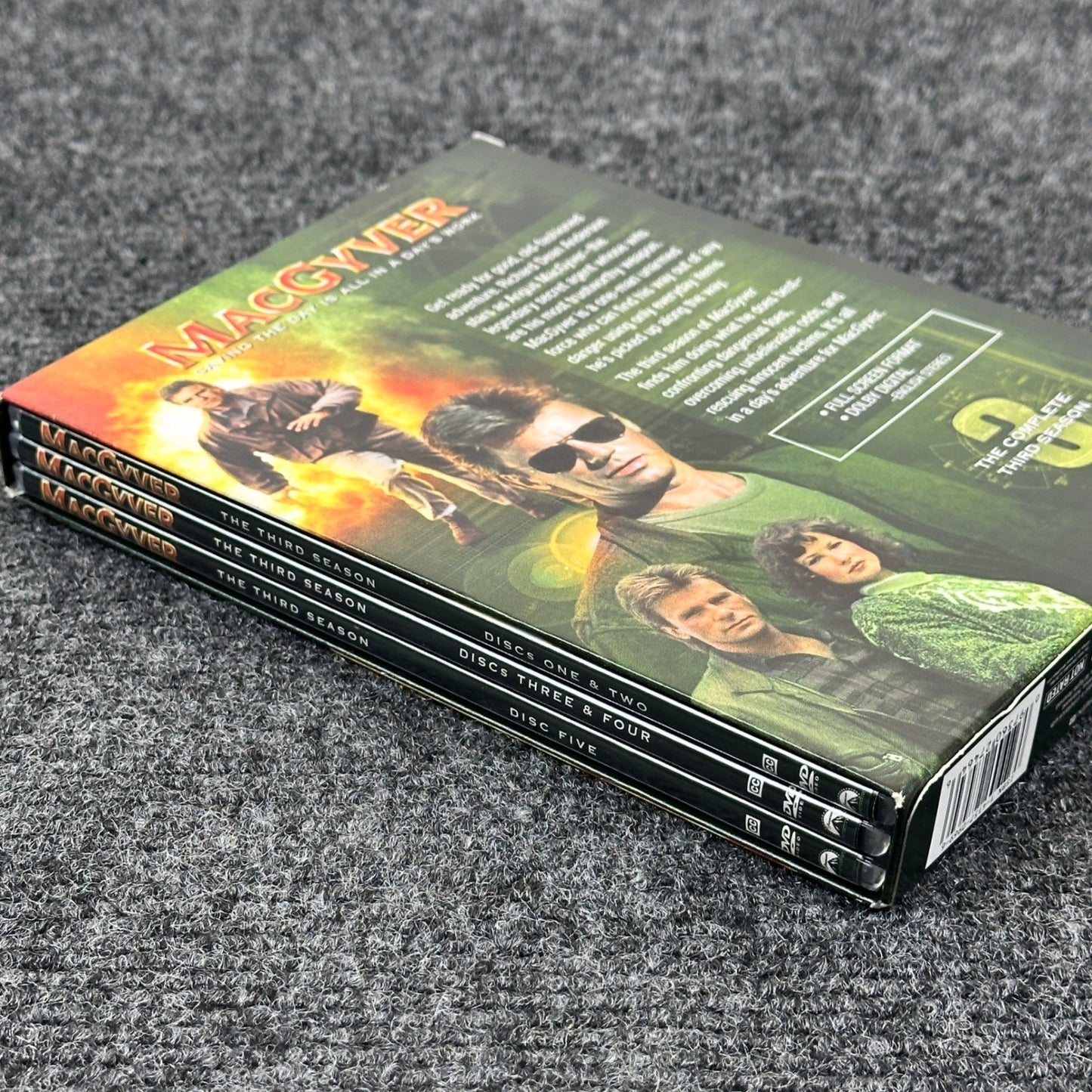 MacGyver The Complete Third Season DVD 5-Disc Richard Dean Anderson Paramount by Buysaavy