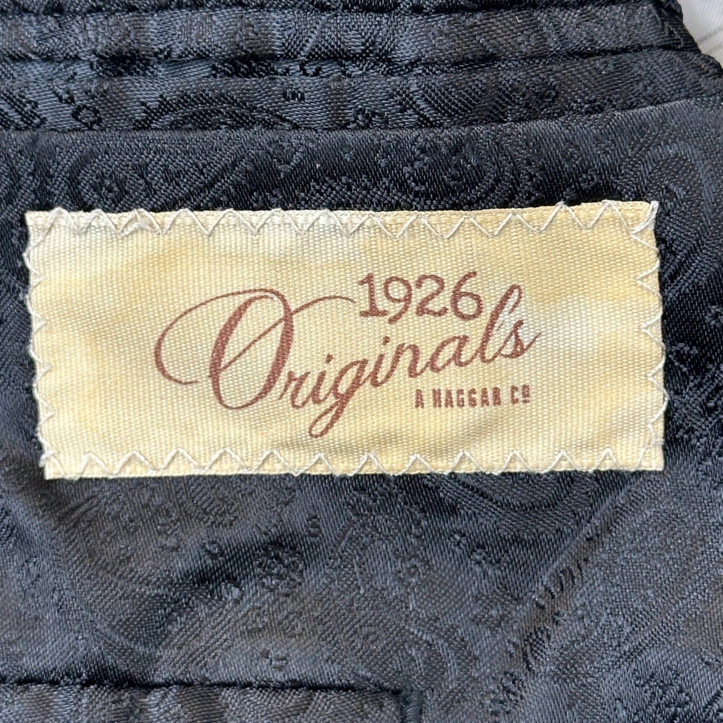 Haggar 1926 Originals Mens 44R Navy Blue Brown Plaid Blazer Sport Coat 1006615 by Haggar