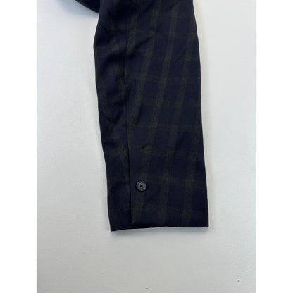 Haggar 1926 Originals Mens 44R Navy Blue Brown Plaid Blazer Sport Coat 1006615 by Haggar