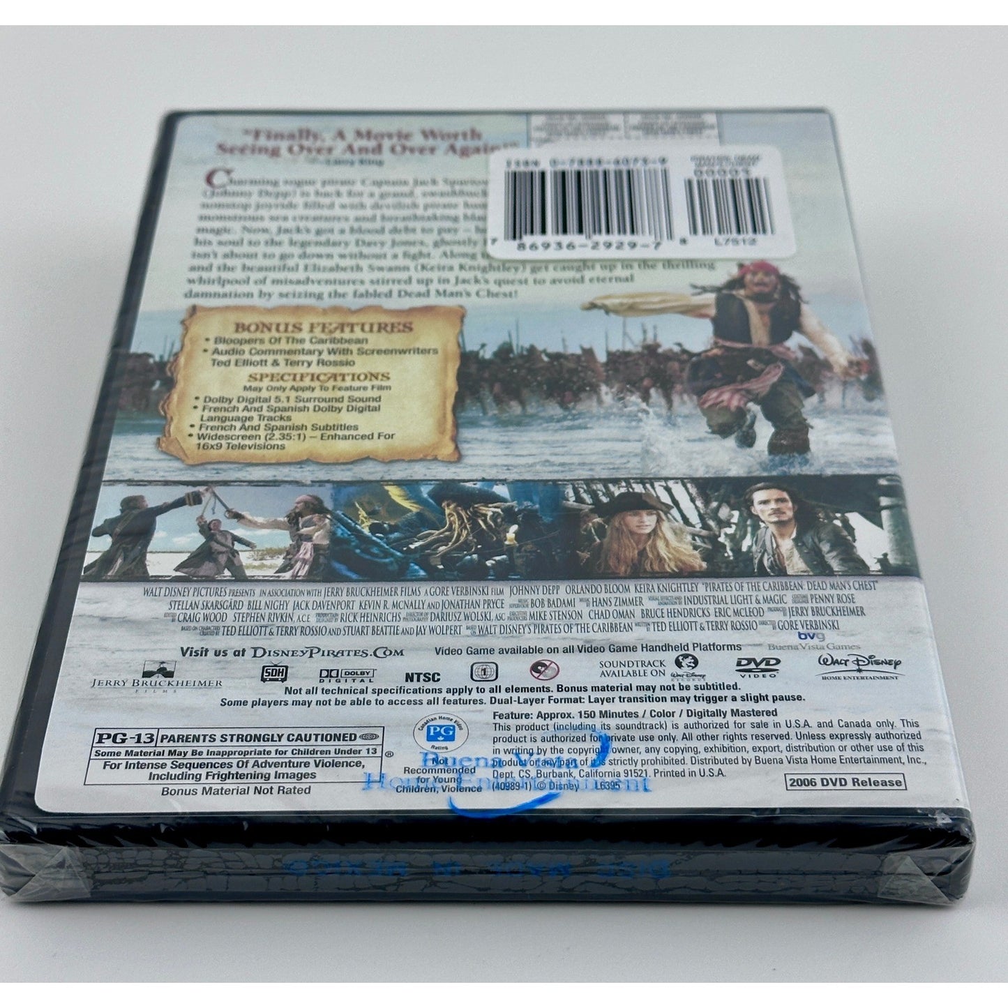 Pirates of the Caribbean: Dead Man's Chest DVD - Standard Edition, Sealed by Buysaavy