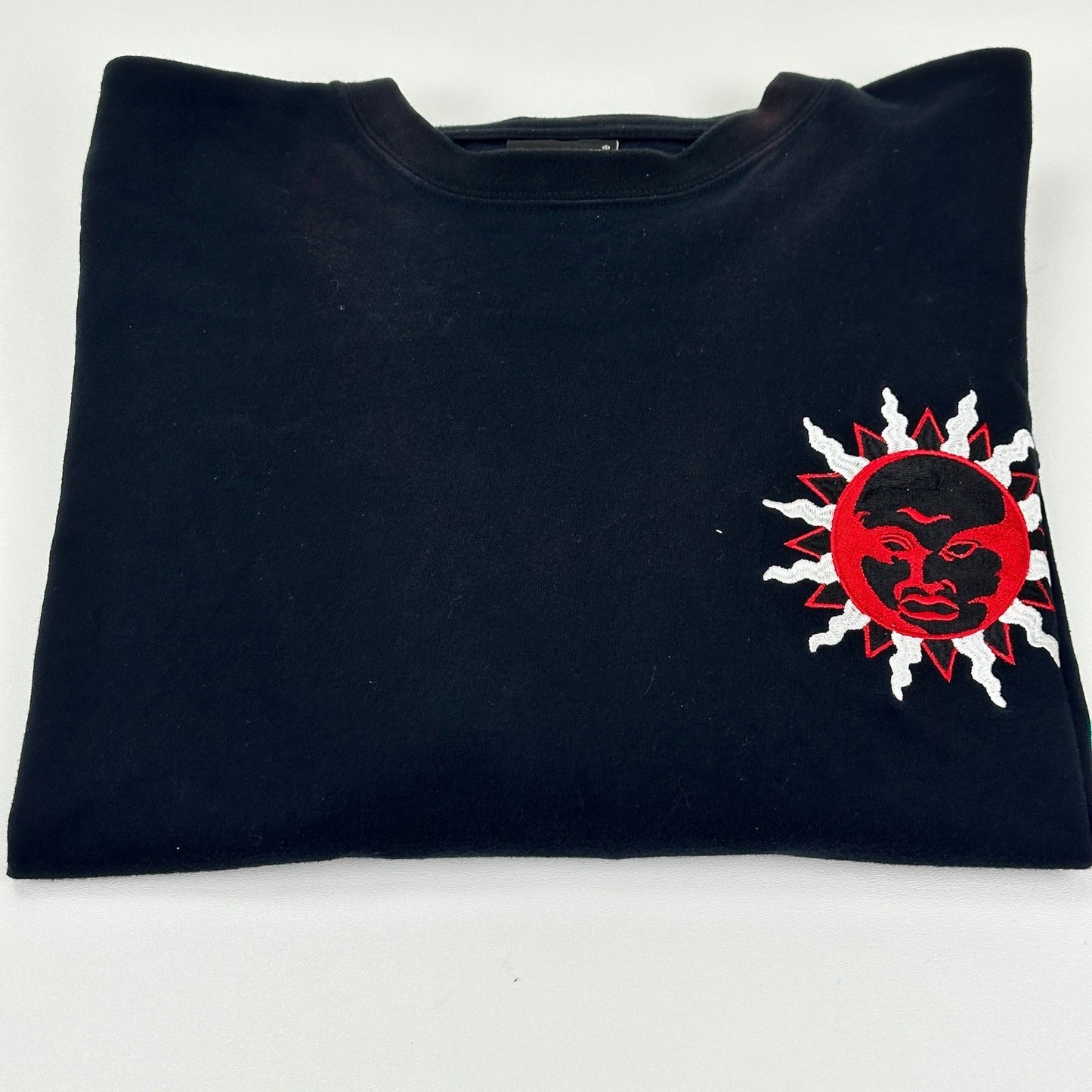 Luxe-T Luxury Sport Mens 3X Black Long Sleeve Embroidered Sun Graphic Tee Shirt by Luxe-T