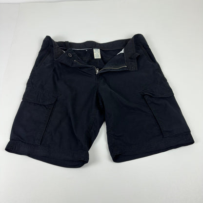 Faded Glory Mens Cargo Shorts Black Size 38 Cotton Drawstring Utility Pockets by Faded Glory