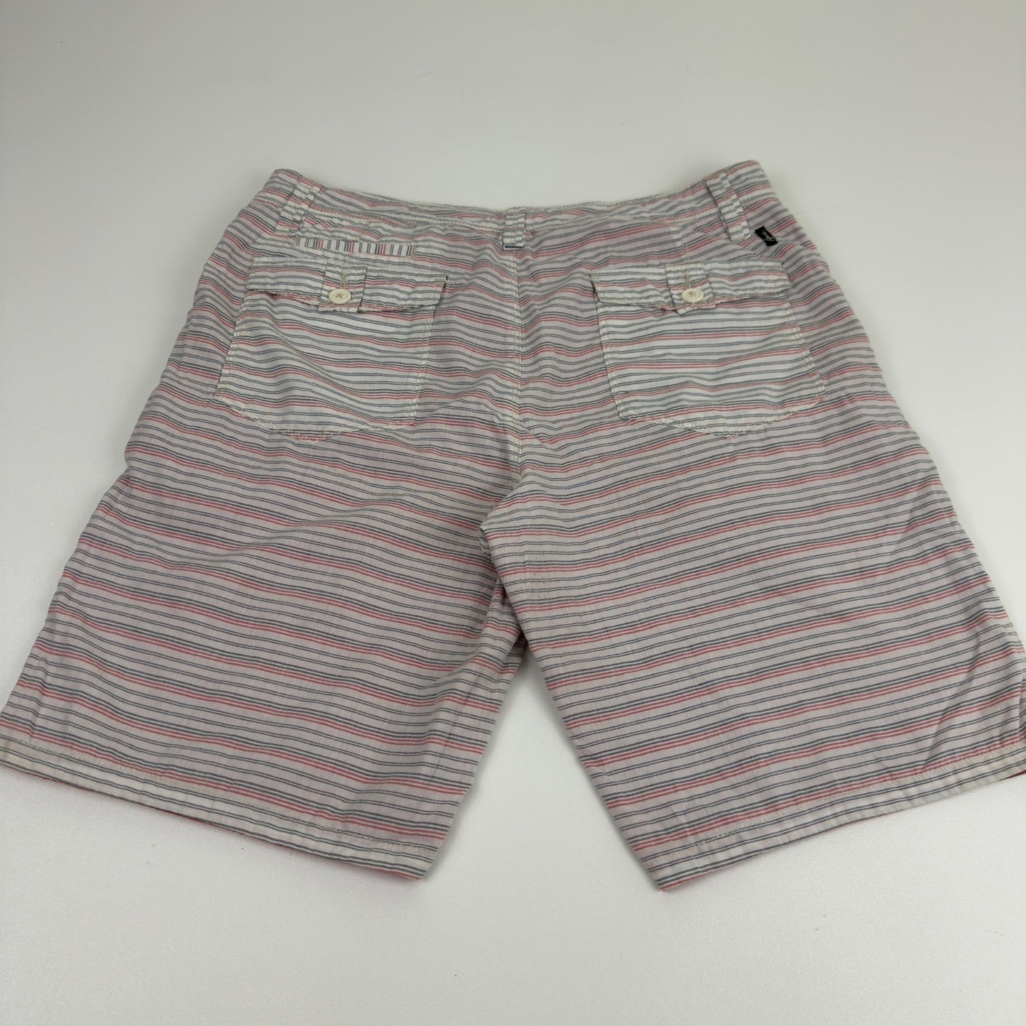 Howe Mens Reversible Shorts Red Solid Striped Casual Summer Size 35 by Howe