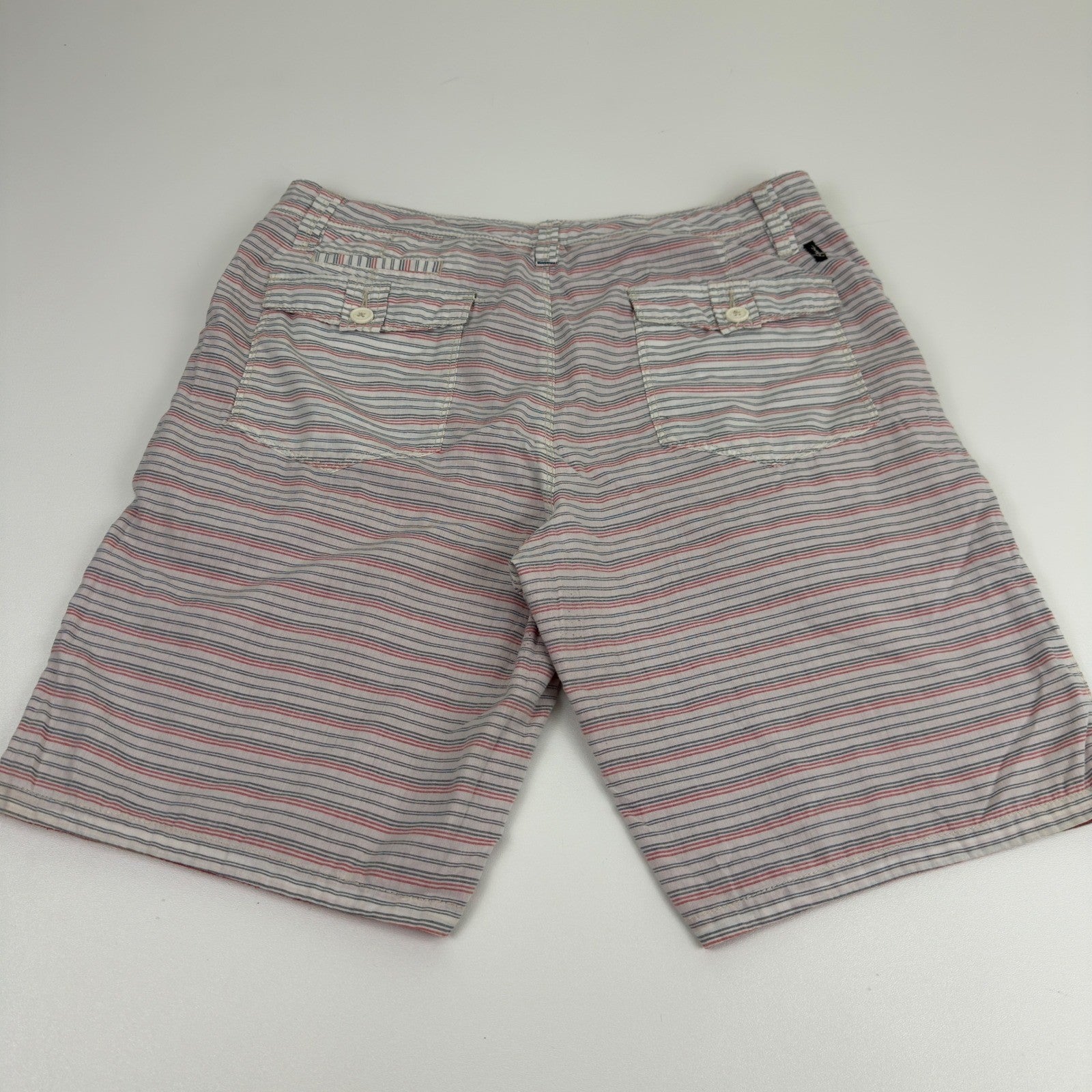 Howe Mens Reversible Shorts Red Solid Striped Casual Summer Size 35 by Howe